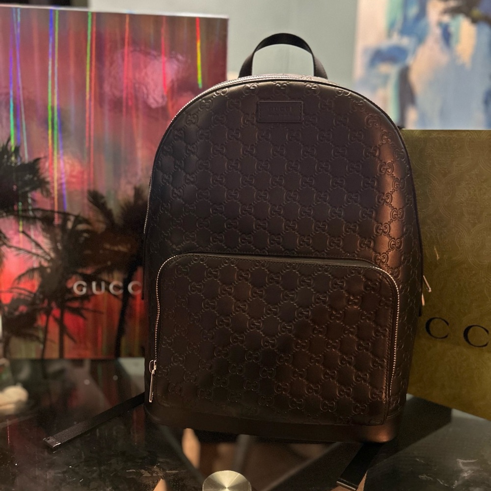 Men Gucci Leather backpack